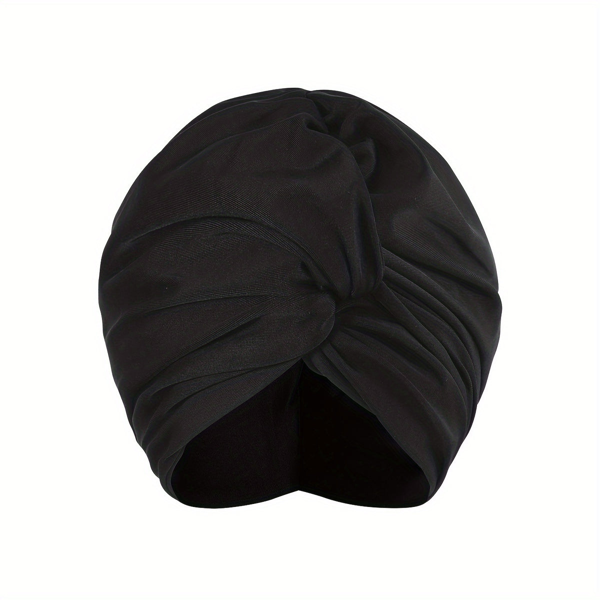 Ruched Plain Swimming Cap Ear Cover Versatile Water Sports Swim Cap
