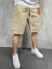 Men's V & Butterfly Graphic Casual Sports Cargo Shorts