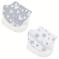 2pcs Baby Burp Towels Anti-spit Milk Towels Soft Cotton Sweat-absorbent Towels