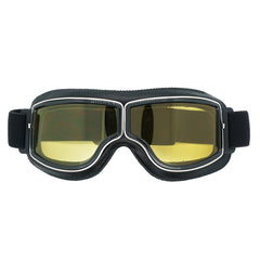 Vintage PU Leather Goggles Windproof Motorcycle Goggles