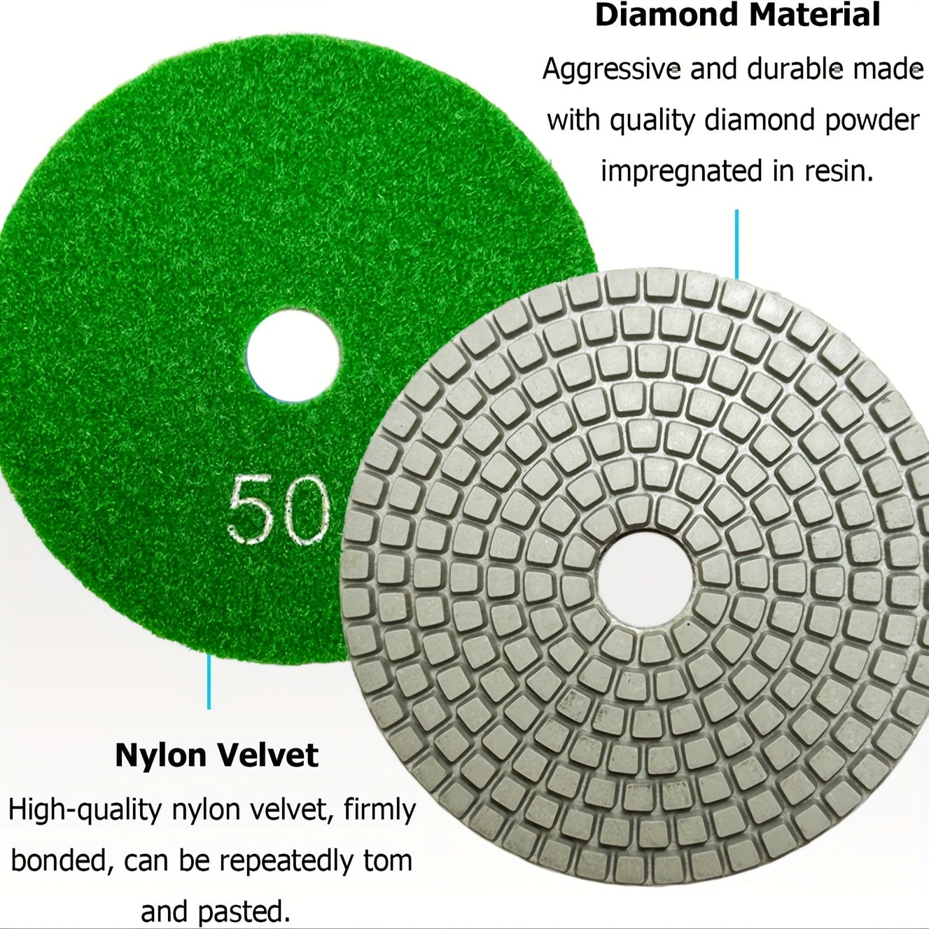 10 16 Cm Diamond Polishing Pads For Stone Countertop Granite