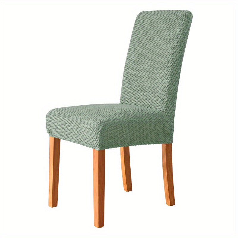 Washable Polar Fleece Chair Cover Stretchable Slipcover for Dining Chairs
