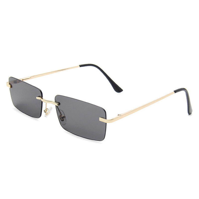 Rimless Sunglasses Metal Temple UV400