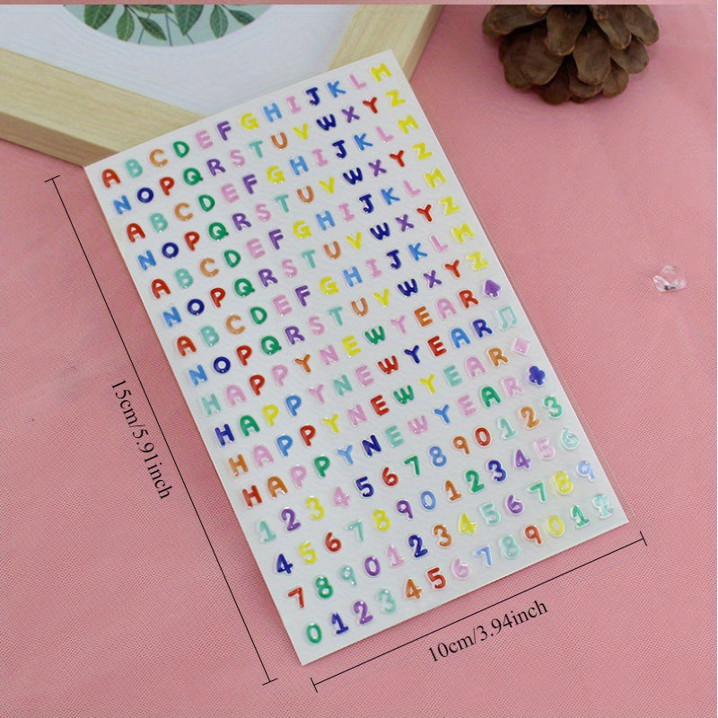 DIY Scrapbooking Stickers English Numbers Birthday Decoration