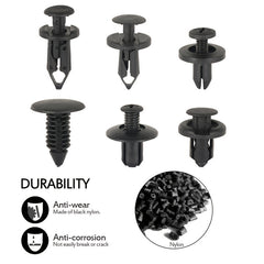 190 Pcs Car Plastic Rivet Fastener Kit for Trim Bumpers & Fenders