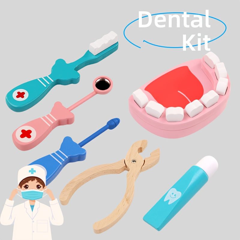 Kids Wooden Doctor Toy Set for Boys and Girls