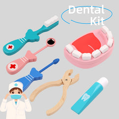 Kids Wooden Doctor Toy Set for Boys and Girls