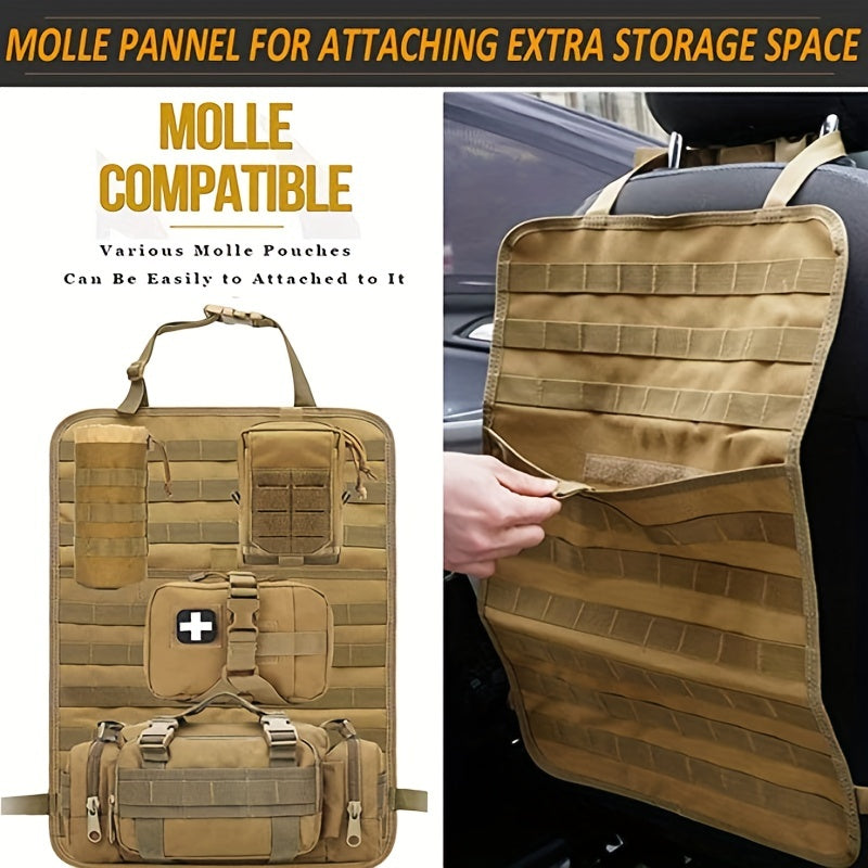 Molle Seat Back Storage Bag Car Seat Organizer With Pouches