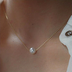 Faux Pearl Necklace Female Neck Jewelry Gift