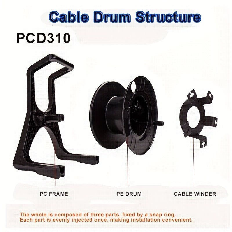 Handheld Cable Drum with Winder for Long Cables Storage