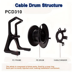 Handheld Cable Drum with Winder for Long Cables Storage