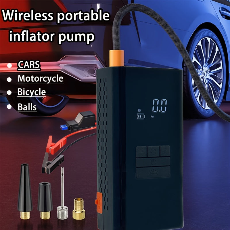 Portable 4-in-1 Air Compressor Pump 150PSI with Digital Screen