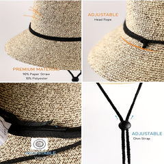 Perforated Straw Hat Summer Sun Hat Men Women