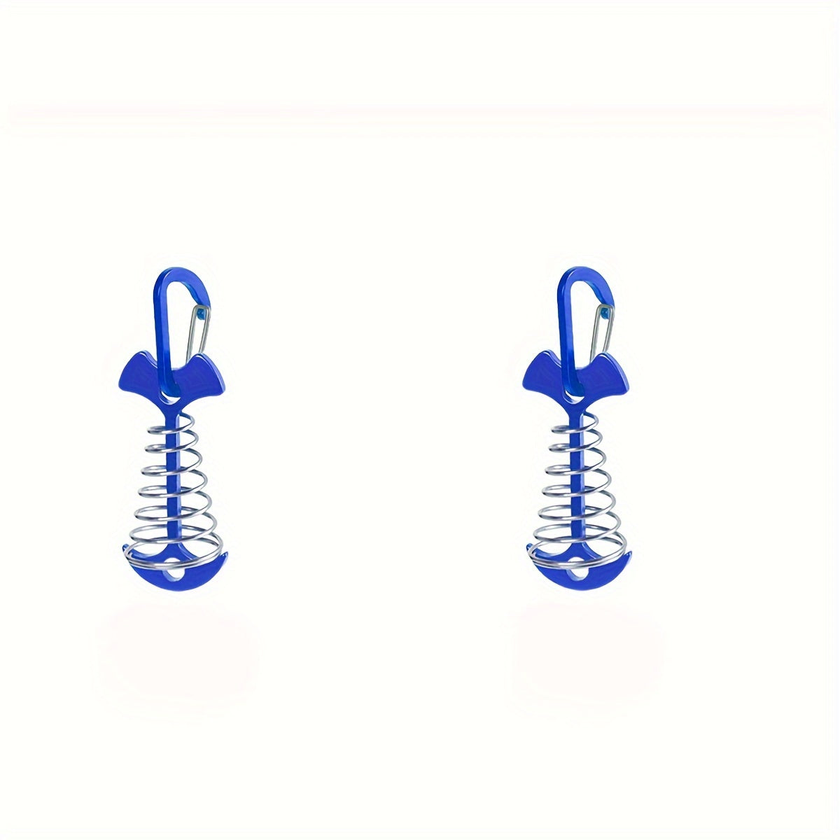 2PCS Spring Fishbone Ground Nails for Camping Tent Canopy