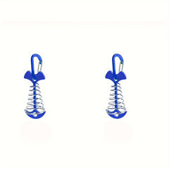 2PCS Spring Fishbone Ground Nails for Camping Tent Canopy