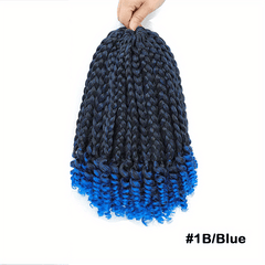 Short Bob Crochet Bohemian Box Braids with Curly Ends