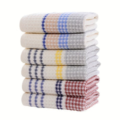 4pc Soft & Absorbent Striped Hand Towel for Home Bathroom 13x29in