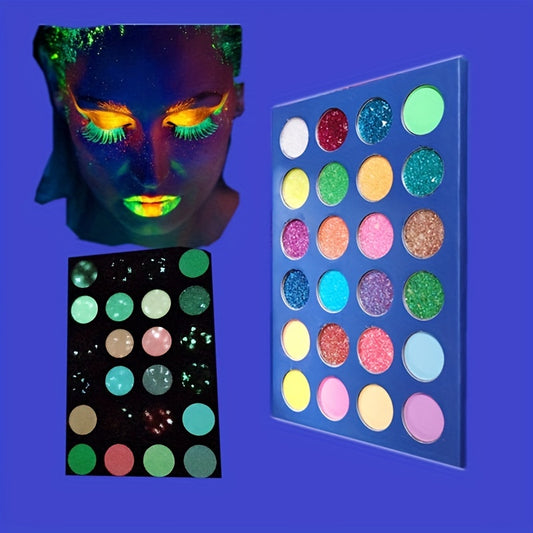 UV Fluorescent Eyeshadow Palette for Halloween Parties