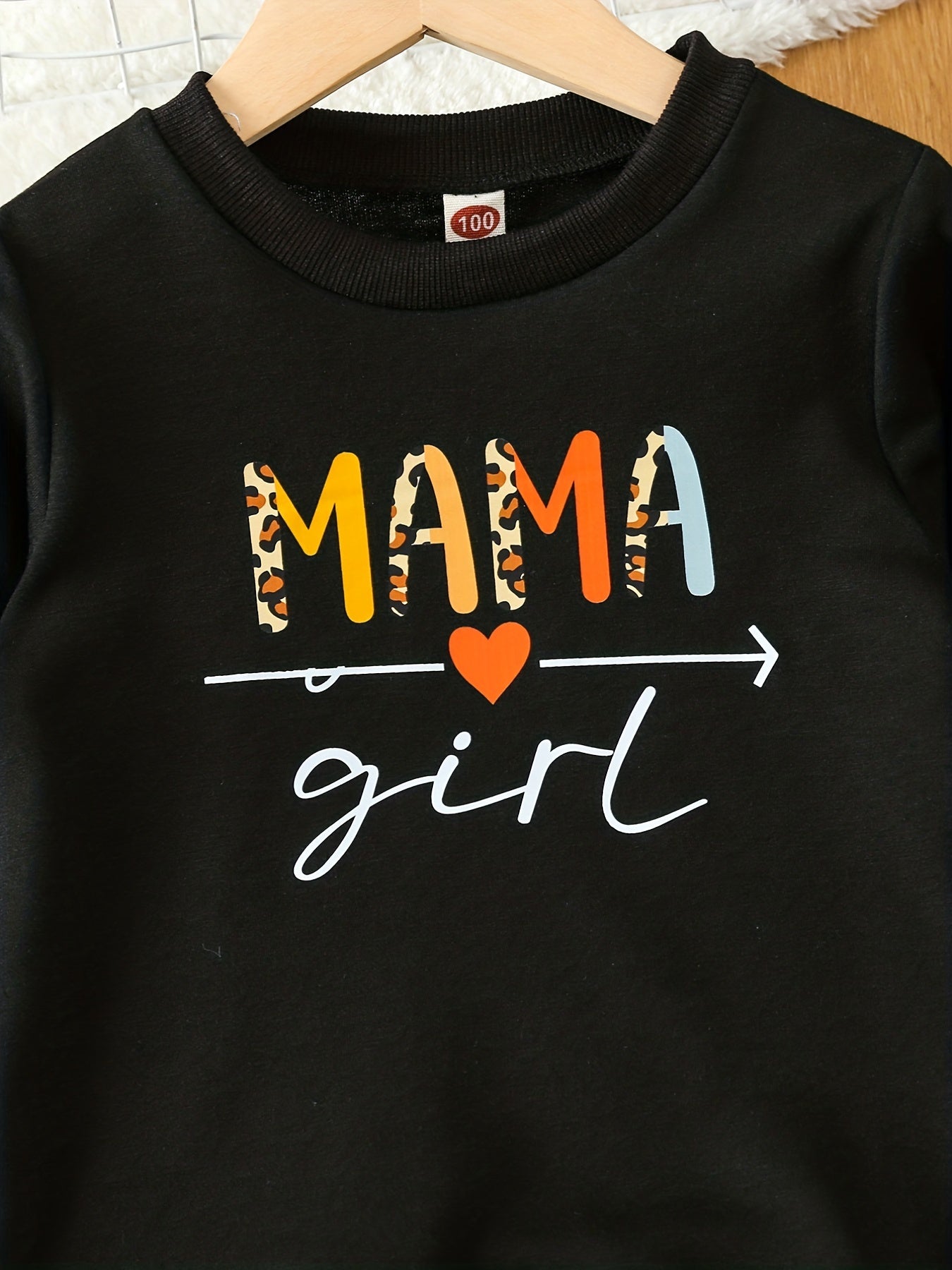 Girl's Crew Neck Sweatshirt Top w/ Long Sleeves