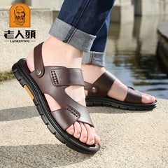LAORENTOU Men's Non Slip Sandals Comfy Beach Shoes