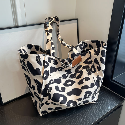 Leopard Tote Bag Large Capacity Shoulder Bag