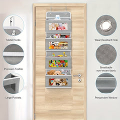 Nursery Closet Door Organizer Baby Storage PVC Pocket