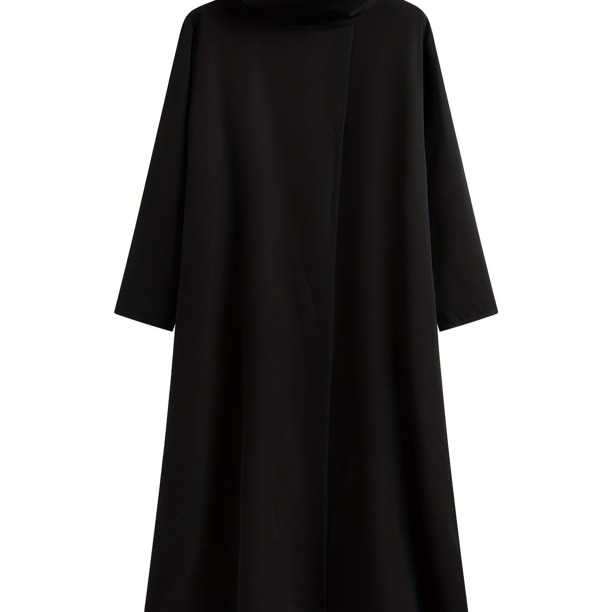 Solid Turtleneck Coat Long Sleeve Outerwear Women's Clothing
