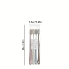 4pcs Macaroon Bamboo Charcoal Soft Hair Toothbrushes Adult