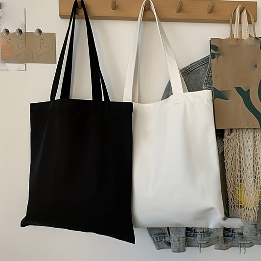Men's Canvas Tote Bag Reusable Cotton Grocery Shopping High Capacity