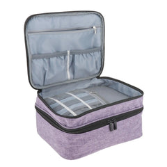 Double-Layer Nail Polish Storage Bag Cosmetic Organizer Handbag Makeup Box