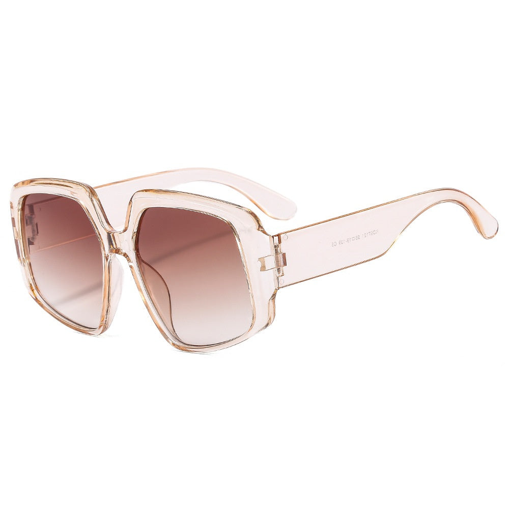 Irregular Square Large Frame Sunglasses Punk Oversized Women Gradient Eyeglasses