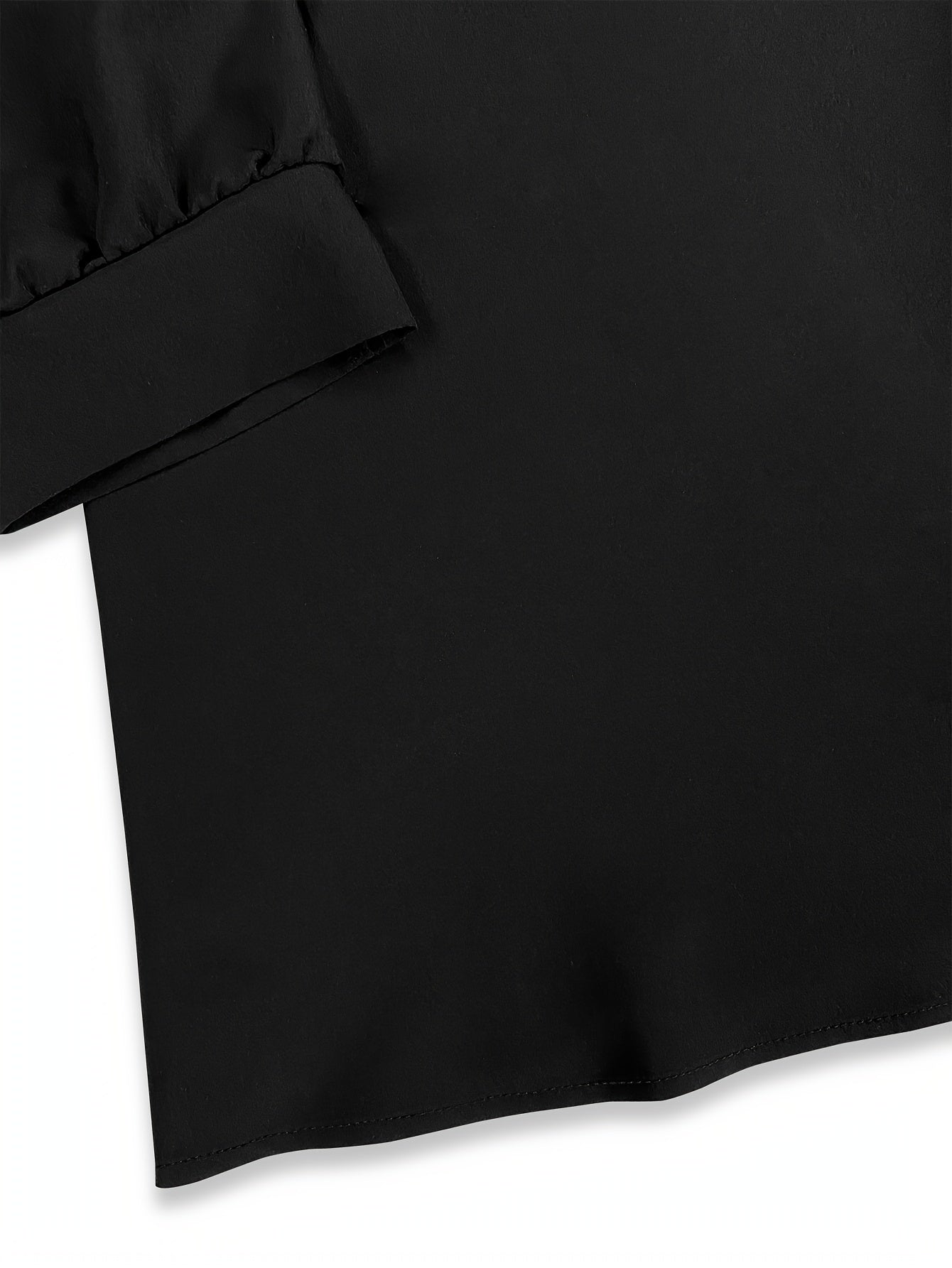  Casual Dress Women's Plus Solid Button Decor Long Sleeve V Neck