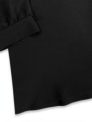  Casual Dress Women's Plus Solid Button Decor Long Sleeve V Neck