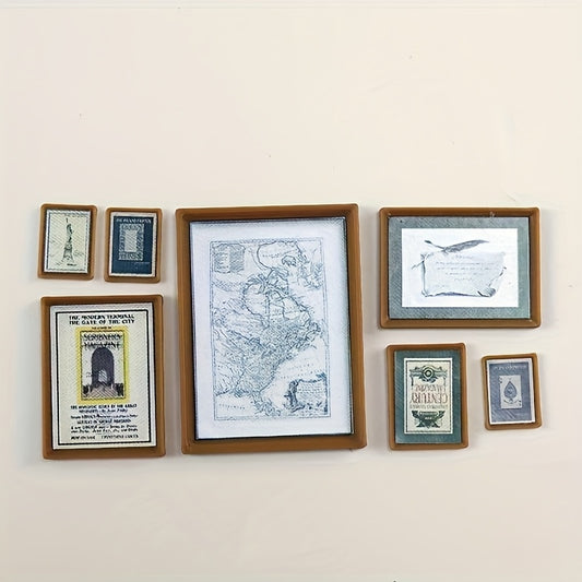 Dollhouse Mural Wall Decorative Landscape Picture Frame DIY Accessories