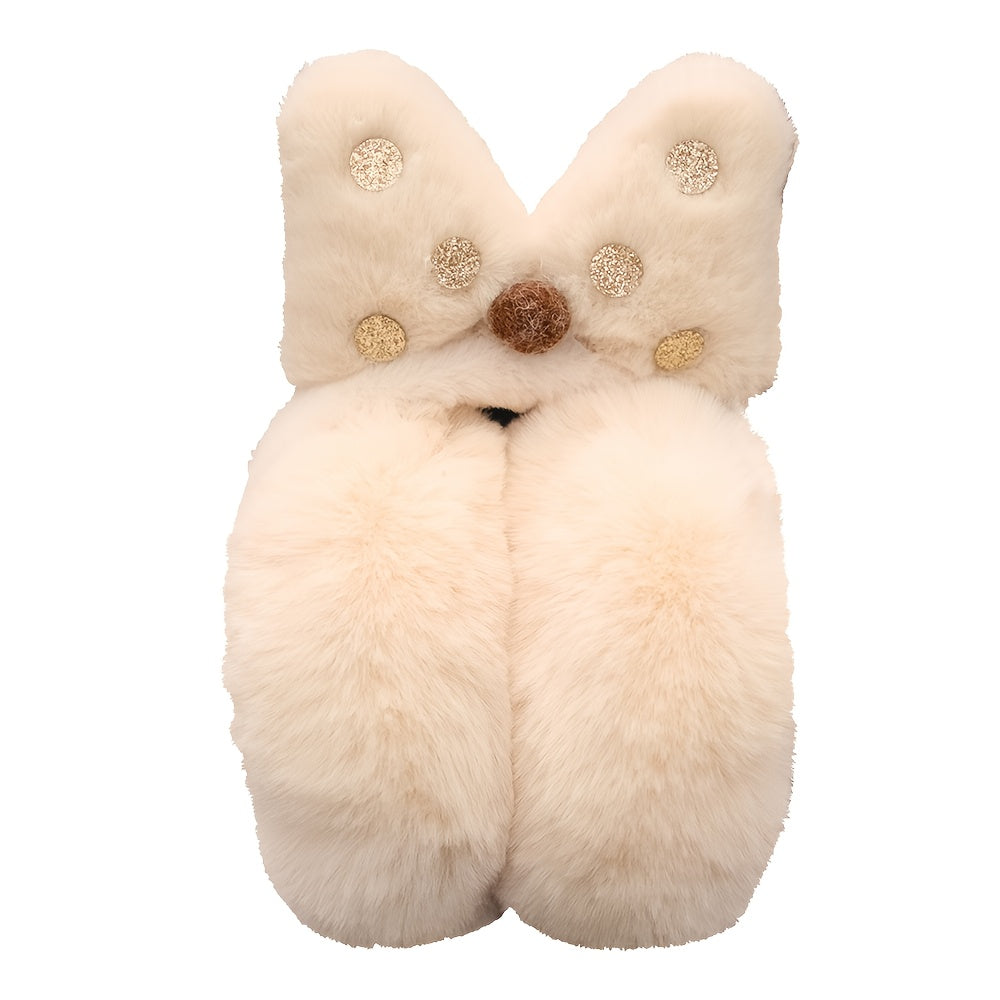 Women's Bow Decoration Ear Muffs, Plush Warm Earmuffs in 5 Colors