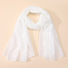 Linen Print Scarf Solid Winter Scarf Women
