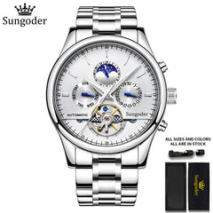 SUNGODER Auto Mechanical Men's Watch Stainless Steel Water Resistant
