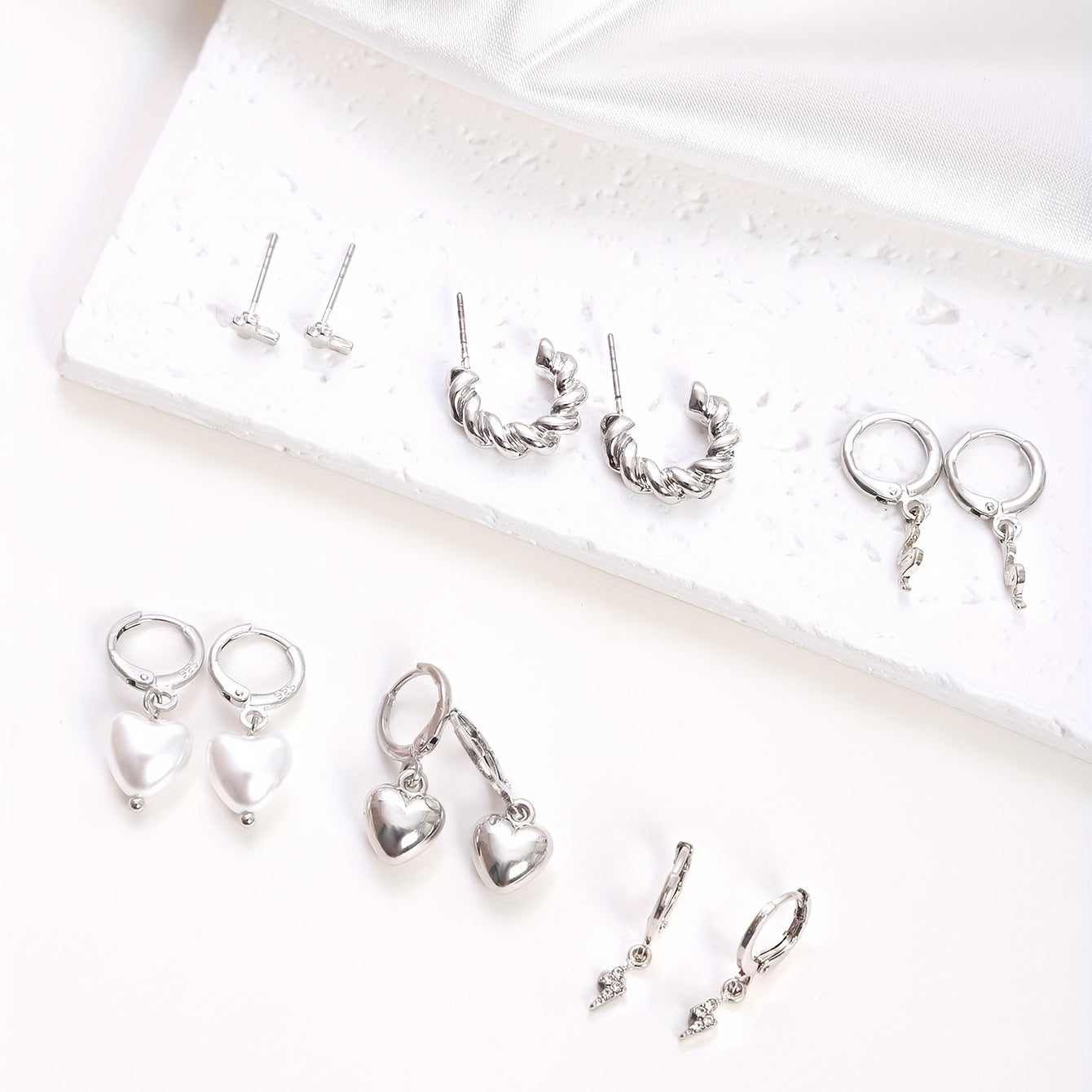 12pcs Earrings Ear Buckle Set - Stacking Earrings Set