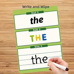 AMIBOX Word Builder Board Double Sided Activity Sheets with Markers