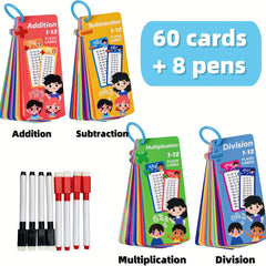 Math Flashcards 0-12: Addition, Subtraction, Multiplication, Division