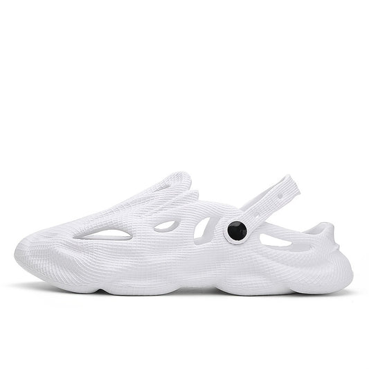 Men's Non-slip Hollow PU Clogs Comfortable Sandals For Beach