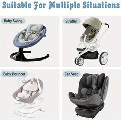 Double Sided Baby Car Seat Cushion 3D Mesh Grey Polyester Fiber Support