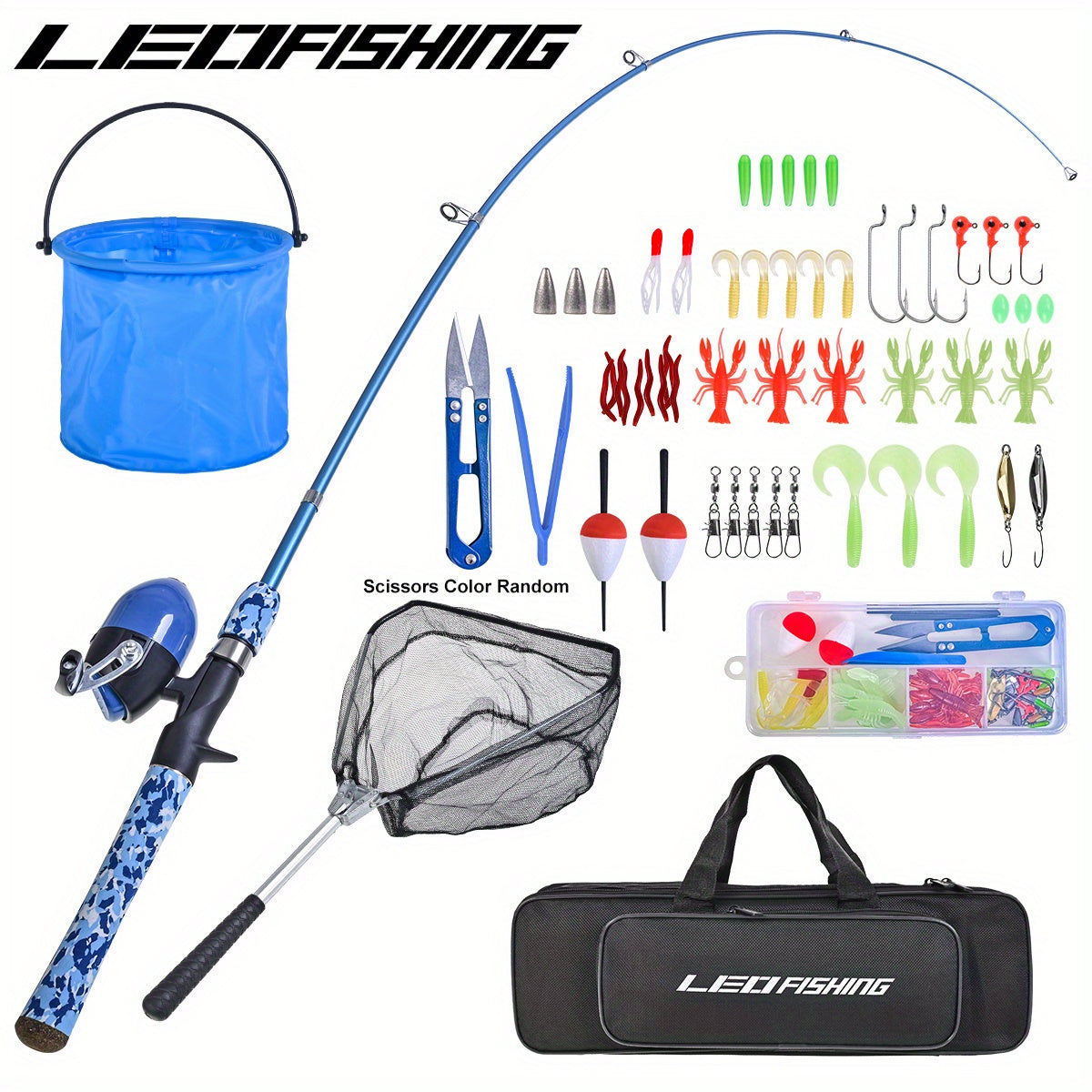 LEOFISHING Kids Fishing Pole Set for Boys Girls & Youth