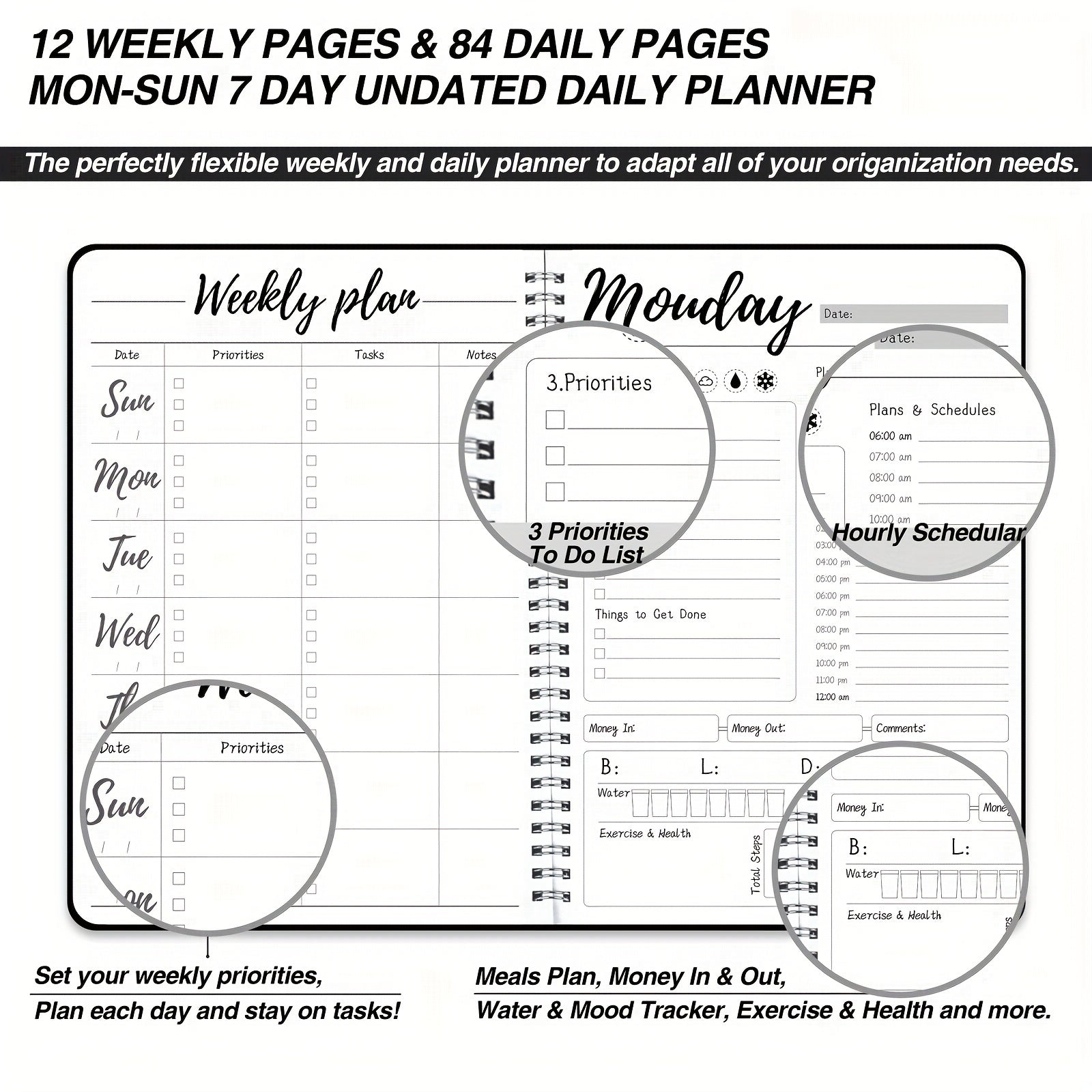 Weekly Planner Daily Planner To Do List Expense Tracker