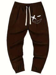 Grimace Pattern Joggers Men's Casual Loose Fit Stretch Waist Pants