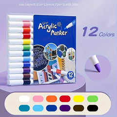 Acrylic Paint Markers Fine Tip Washable Permanent for Art