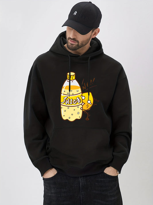 Lemon Juice Print Hoodie for Men