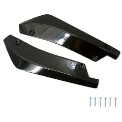 2pcs Car Bumper Surround Carbon Fiber Rear Lip Corner Anti Collision Spoiler
