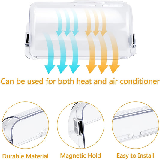2 3pcs Adjustable Magnetic Heat And Air Deflector For Vents Sidewall