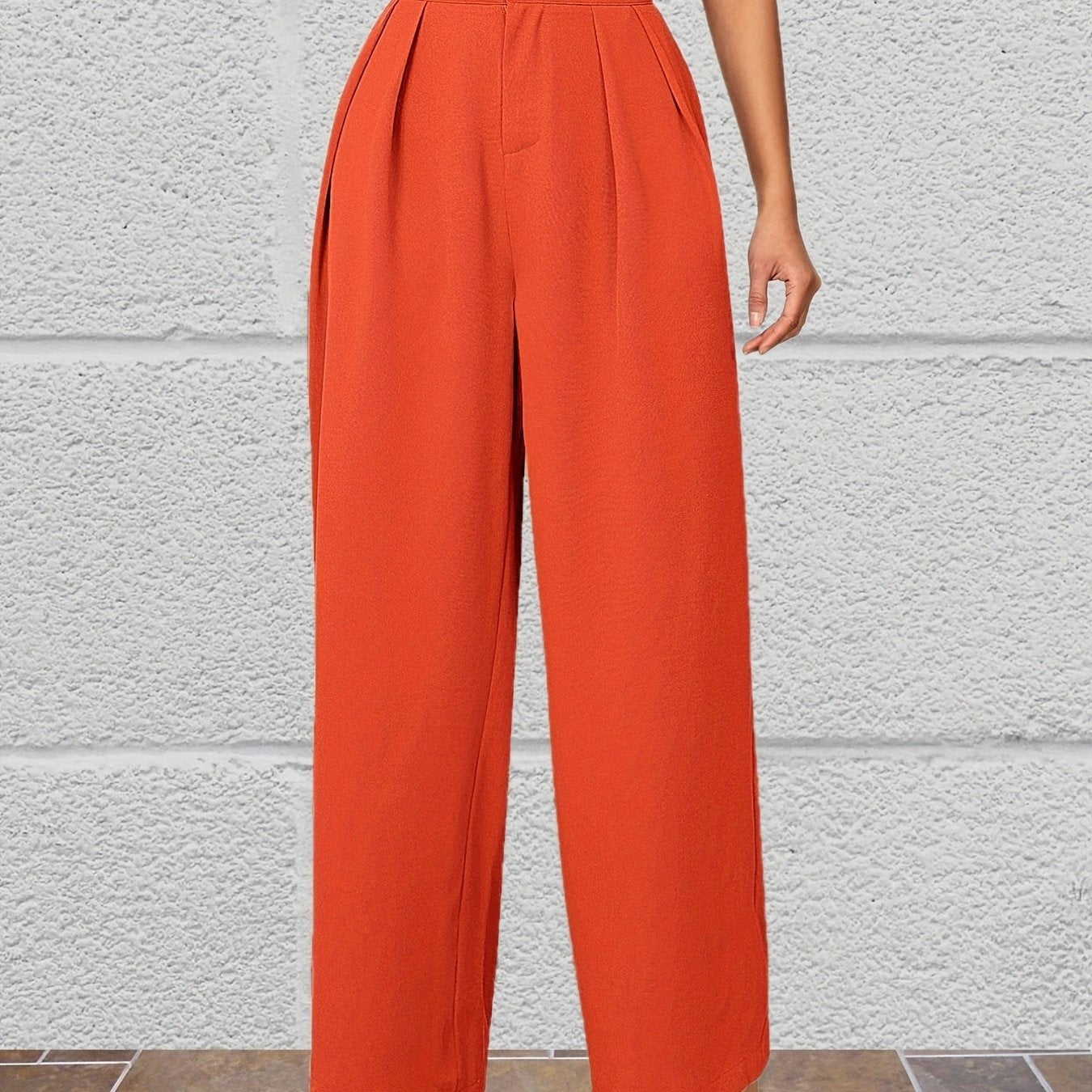 Wide Leg Button Front Pants for Women